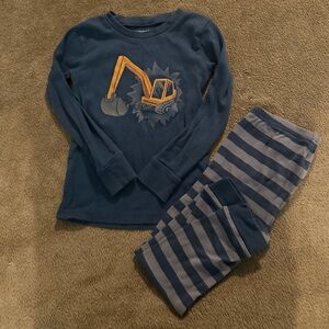 Blue Construction Pajama Set